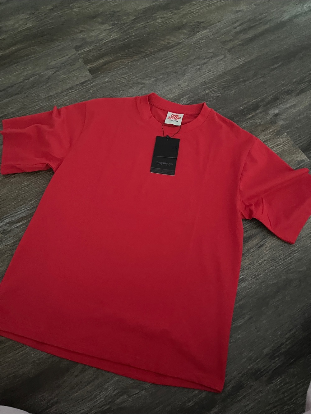 Red Men's Crewneck T-Shirt - Unbranded